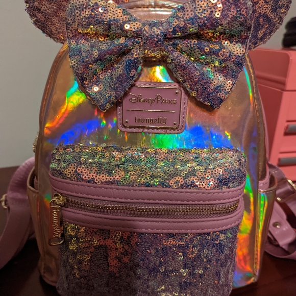 Minnie Mouse EARidescent Mini Backpack by Loungefly - Picture 1 of 9